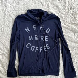 Fifth Sun Navy Graphic “Need More Coffee” Shirt